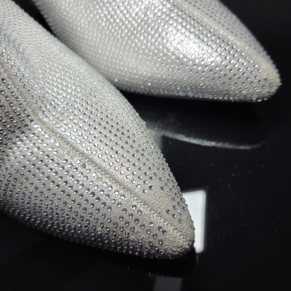 Altar'd State Silver Rhinestoned Sparkly Heeled Cowboy Boots Size 9 - Picture 10 of 14